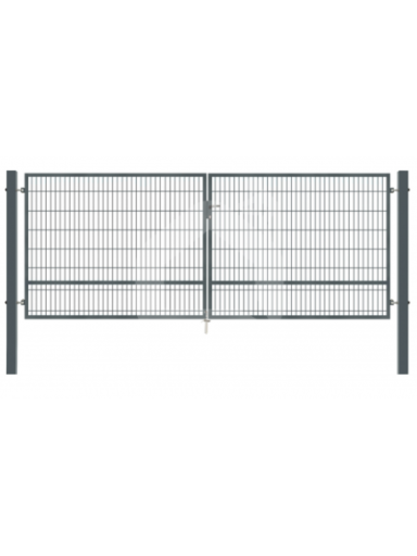Vartai, 5 mm segmento užpildu, dviveriai, 5000x1500 mm, antracitas Vartai, 5 mm segmento užpildu, dviveriai, 5000x1500 mm, antracitas