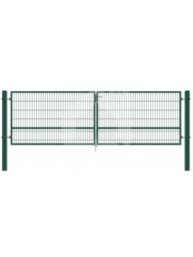 Vartai, 5 mm segmento užpildu, dviveriai, 5000x1200 mm, žali Vartai, 5 mm segmento užpildu, dviveriai, 5000x1200 mm, žali