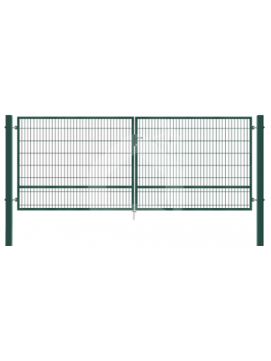 Vartai, 5 mm segmento užpildu, dviveriai, 5000x1500 mm, žali Vartai, 5 mm segmento užpildu, dviveriai, 5000x1500 mm, žali