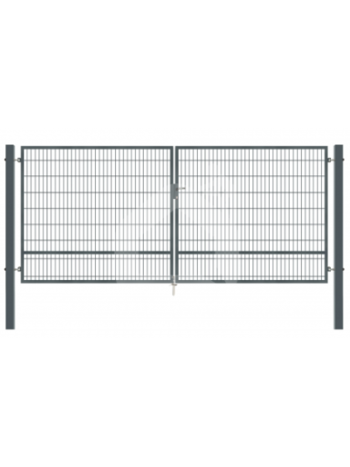 Vartai, 5 mm segmento užpildu, dviveriai, 5000x1700 mm, antracitas Vartai, 5 mm segmento užpildu, dviveriai, 5000x1700 mm, antracitas