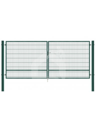 Vartai, 5 mm segmento užpildu, dviveriai, 5000x1700 mm, žali Vartai, 5 mm segmento užpildu, dviveriai, 5000x1700 mm, žali