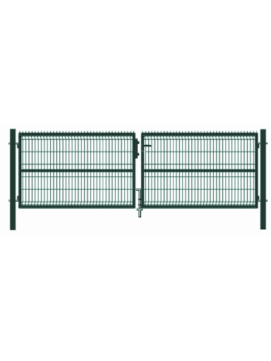 Vartai segmentiniu užpildu, 400 cm x 123 cm, žalia Vartai segmentiniu užpildu, 400 cm x 123 cm, žalia