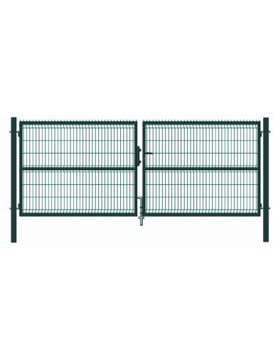 Vartai segmentiniu užpildu, 400 cm x 153 cm, žalia Vartai segmentiniu užpildu, 400 cm x 153 cm, žalia