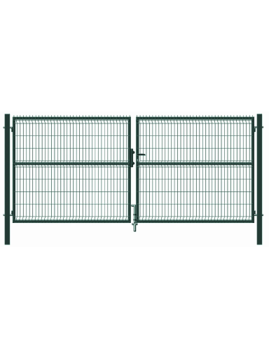 Vartai segmentiniu užpildu, 400 cm x 173 cm, žalia Vartai segmentiniu užpildu, 400 cm x 173 cm, žalia