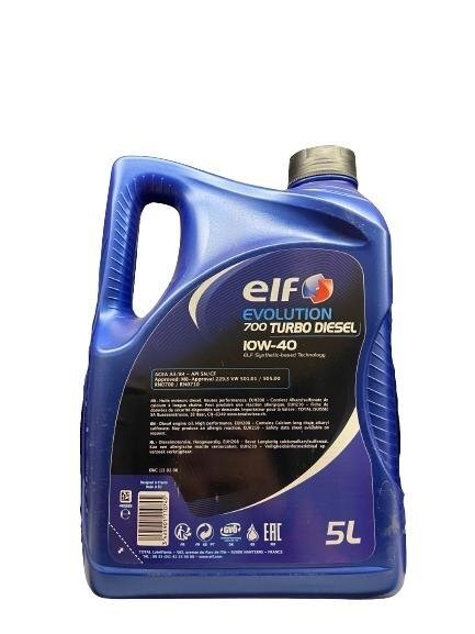 VARIKLIŲ TEPALAI „ELF EVOLUTION 700 TURBO DIESEL 10W-40“ 5L 1