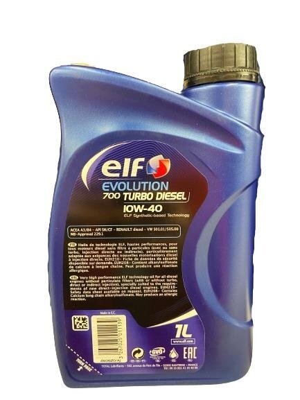 VARIKLIŲ TEPALAS „ELF EVOLUTION 700 TD“ (10W-40; 1 l) 1 VARIKLIŲ TEPALAS „ELF EVOLUTION 700 TD“ (10W-40; 1 l) 1