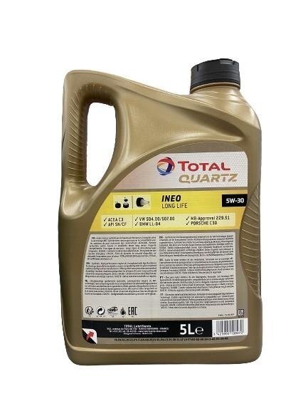 VARIKLIŲ TEPALAS "TOTAL QUARTZ INEO LONG LIFE 5W30" 1 VARIKLIŲ TEPALAS "TOTAL QUARTZ INEO LONG LIFE 5W30" 1