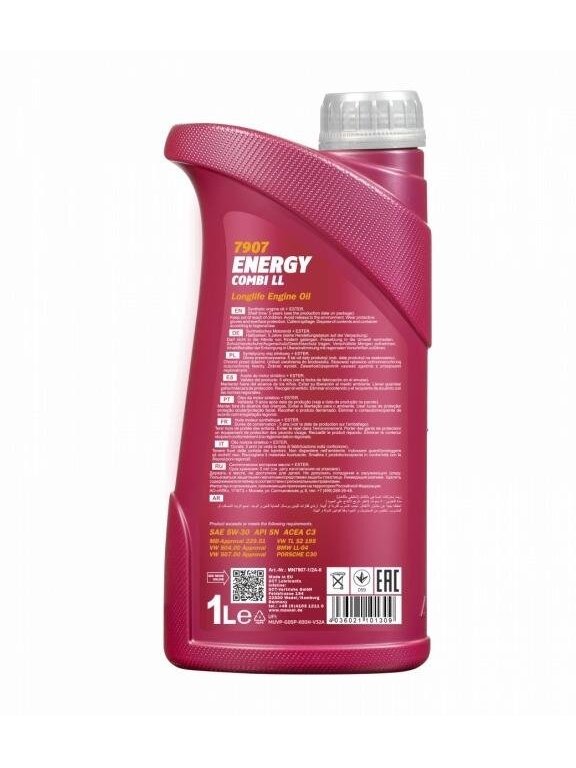 VARIKLIŲ TEPALAI MANNOL ENERGY COMBI LL 5W-30 1L 1 VARIKLIŲ TEPALAI MANNOL ENERGY COMBI LL 5W-30 1L 1