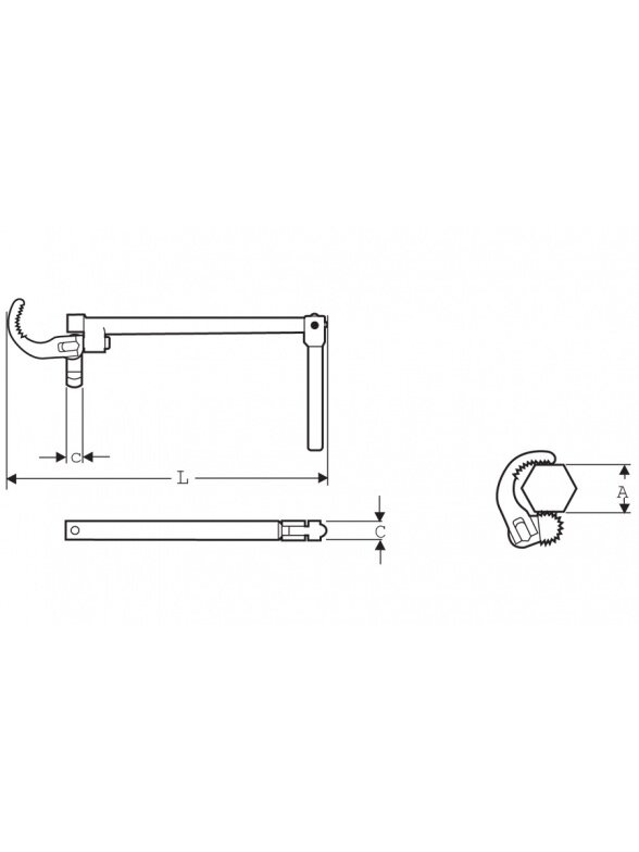 Vamzdinis raktas sifonams Super Ego (265mm; 10-32 mm) 1 Vamzdinis raktas sifonams Super Ego (265mm; 10-32 mm) 1