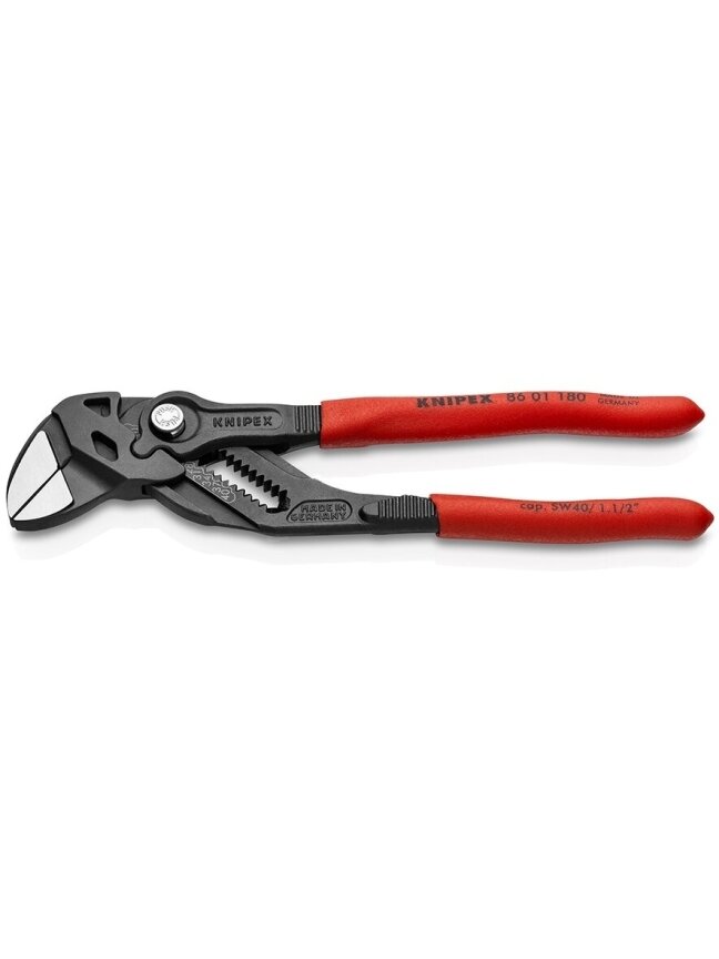 ⬡ Vandens siurblio replės-raktas KNIPEX su fiksavimu 180 mm (8601180, KNIPEX) ⬡ Vandens siurblio replės-raktas KNIPEX su fiksavimu 180 mm (8601180, KNIPEX)