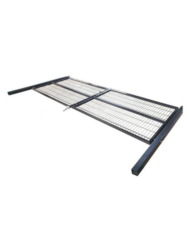 Vartai segmentiniu užpildu, 400 cm x 153 cm, pilka 1 Vartai segmentiniu užpildu, 400 cm x 153 cm, pilka 1