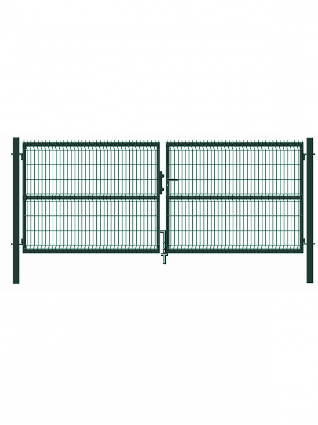 Vartai segmentiniu užpildu, 400 cm x 153 cm, žalia Vartai segmentiniu užpildu, 400 cm x 153 cm, žalia