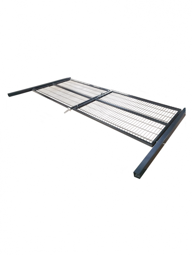 Vartai segmentiniu užpildu, 400 cm x 173 cm, pilka 2 Vartai segmentiniu užpildu, 400 cm x 173 cm, pilka 2