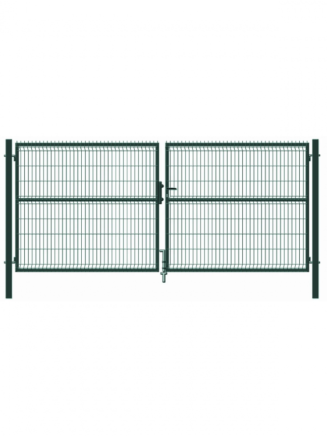 Vartai segmentiniu užpildu, 400 cm x 173 cm, žalia Vartai segmentiniu užpildu, 400 cm x 173 cm, žalia