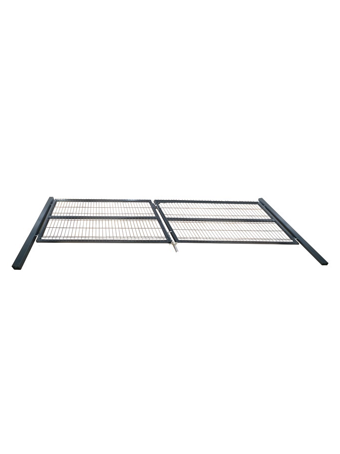 Vartai segmentiniu užpildu, 400 cm x 123 cm, pilka 2 Vartai segmentiniu užpildu, 400 cm x 123 cm, pilka 2