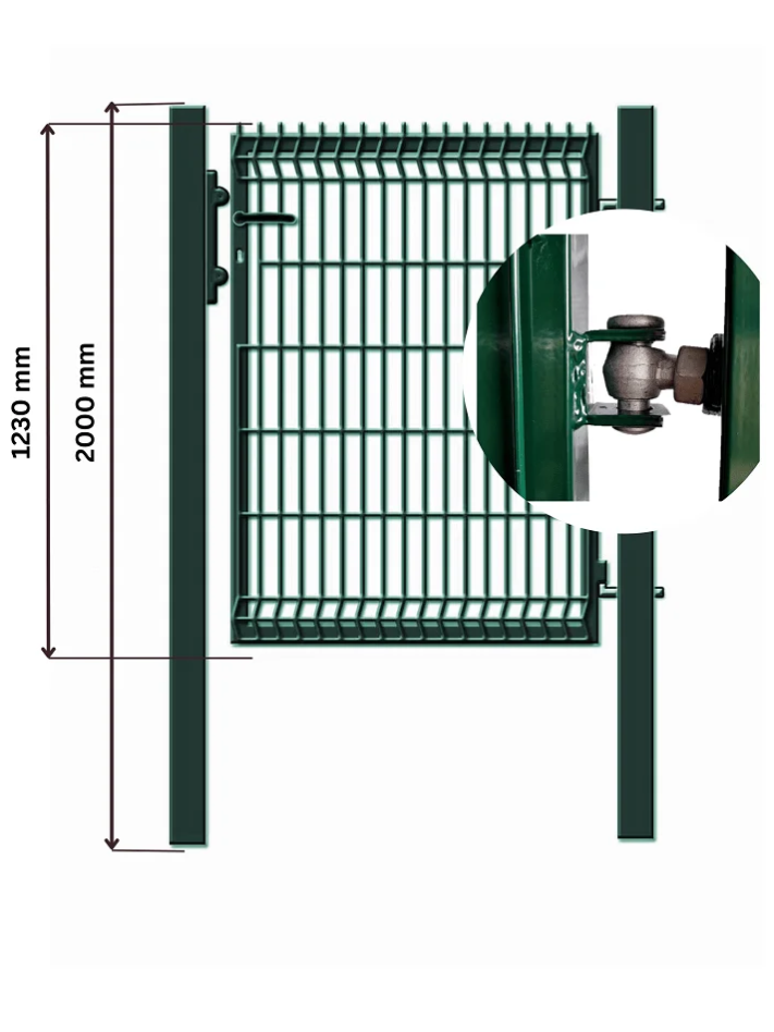 Varteliai segmentinei tvorai 100 cm x 123 cm, ŽALI Varteliai segmentinei tvorai 100 cm x 123 cm, ŽALI