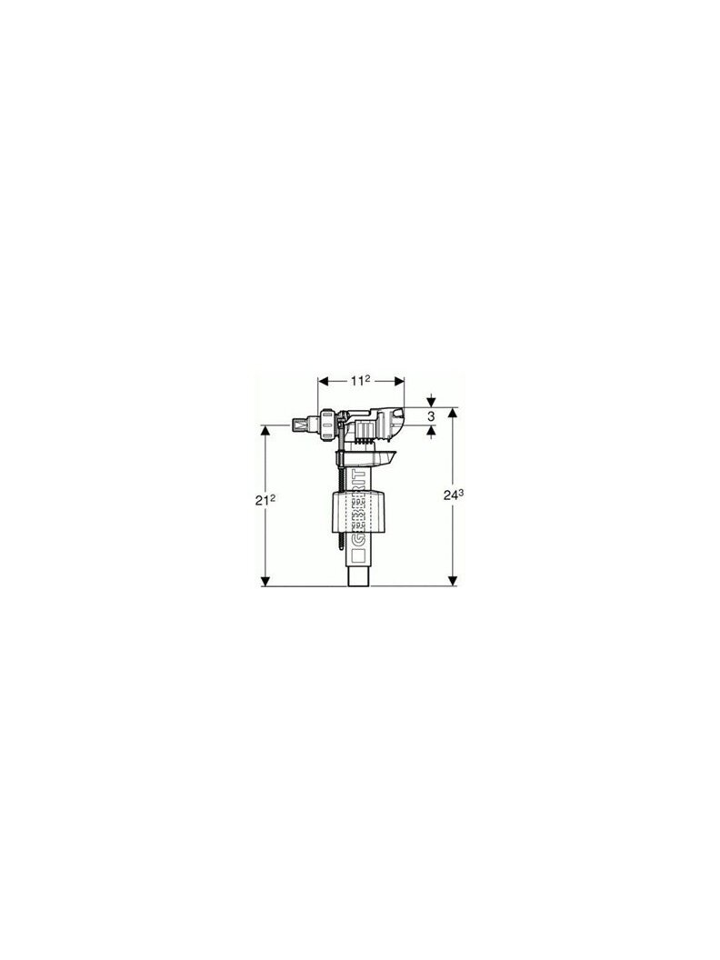 Vandens pripildymo mechanizmas Geberit 136.723.00.3, 3/8" 1 Vandens pripildymo mechanizmas Geberit 136.723.00.3, 3/8" 1