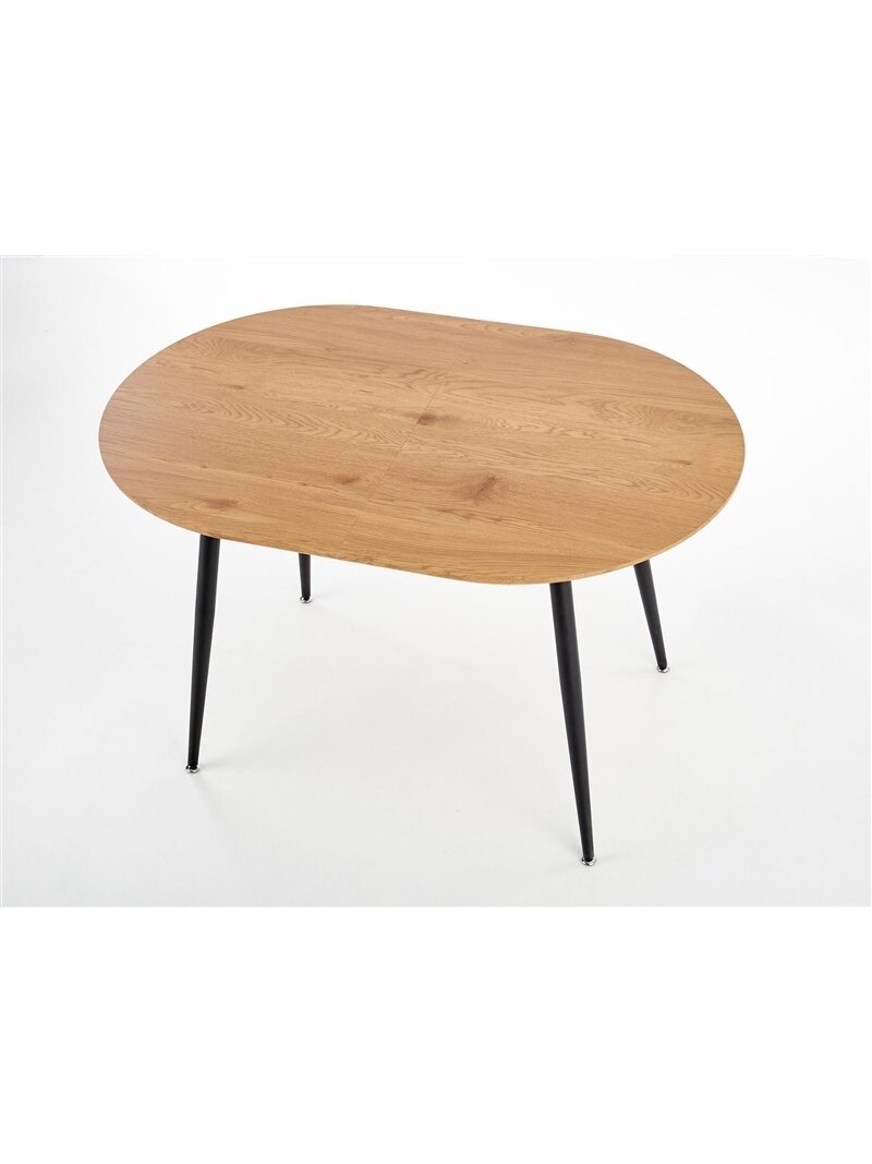 Valgomojo stalas Colorado, juodas/ąžuolo,120-160x80x74cm 2 Valgomojo stalas Colorado, juodas/ąžuolo,120-160x80x74cm 2