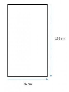 VEIDROD PASTATOM SU RĖMU 156X36 CM JUODA 1 VEIDROD PASTATOM SU RĖMU 156X36 CM JUODA 1