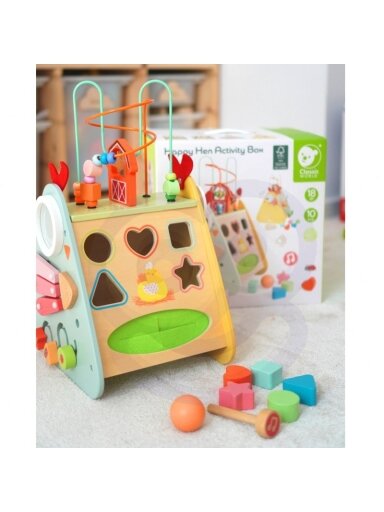 Veiklos Kubas CLASSIC WORLD Montessori 10in1 Happy Farm XXL