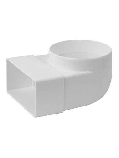 Ventiliacijos alkūnė EUROPLAST KLD 110 x 55mm D100 90°