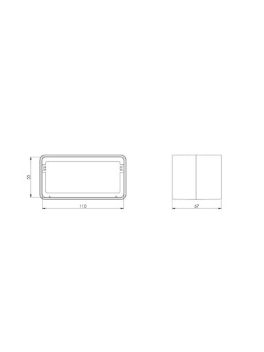 Ventiliacijos mova EUROPLAST KS, 110 x 55 mm
