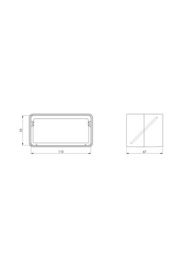 Ventiliacijos mova EUROPLAST KV, 110 x 55 mm