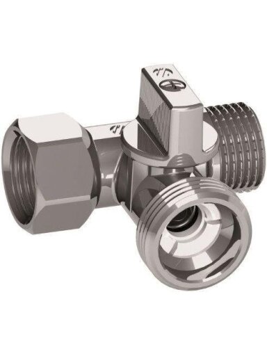 Ventilis 0233510 trišakis, 1/2"x3/4"x1/2", vid/išor. srieg.