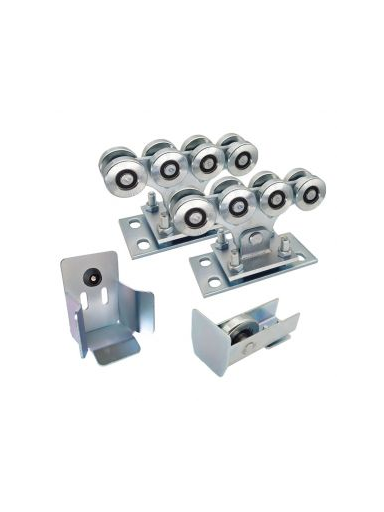 Vežimėlių komplektas 68x68x3,5 mm (stumdomiems vartams) Vežimėlių komplektas 68x68x3,5 mm (stumdomiems vartams)