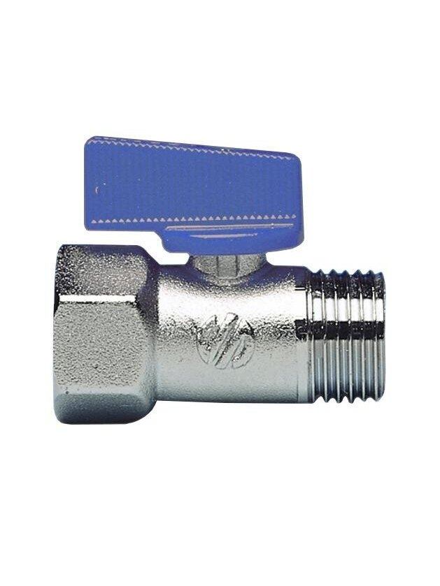 Ventilis A2207, 1/2" vidin./išor. sriegis, mėlyna rankena Ventilis A2207, 1/2" vidin./išor. sriegis, mėlyna rankena