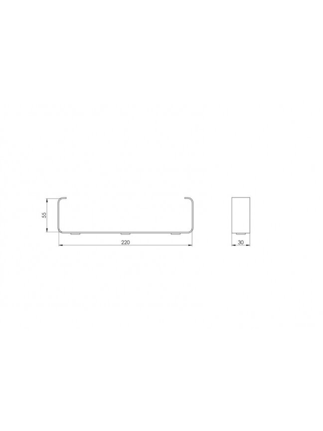Ventiliacijos kanalų laikiklis EUROPLAST KZ25, 220 x 55 mm 1