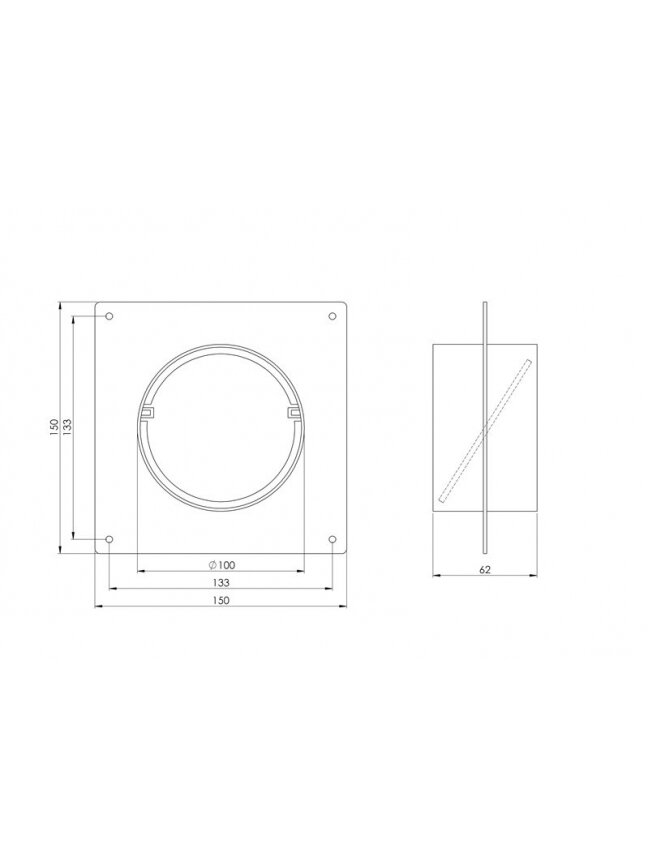 Ventiliacijos tarpmovė EUROPLAST AFV100, D100 1 Ventiliacijos tarpmovė EUROPLAST AFV100, D100 1