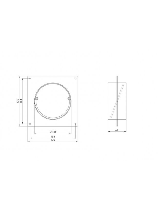 Ventiliacijos tarpmovė EUROPLAST AFV125, D125 1 Ventiliacijos tarpmovė EUROPLAST AFV125, D125 1