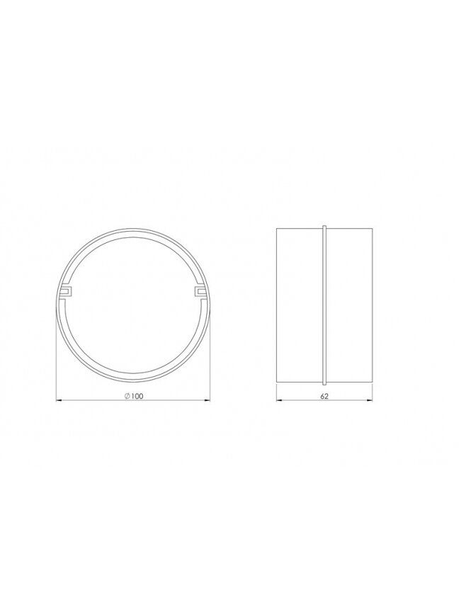 Ventiliacijos tarpmovė EUROPLAST AS100, D100 1 Ventiliacijos tarpmovė EUROPLAST AS100, D100 1