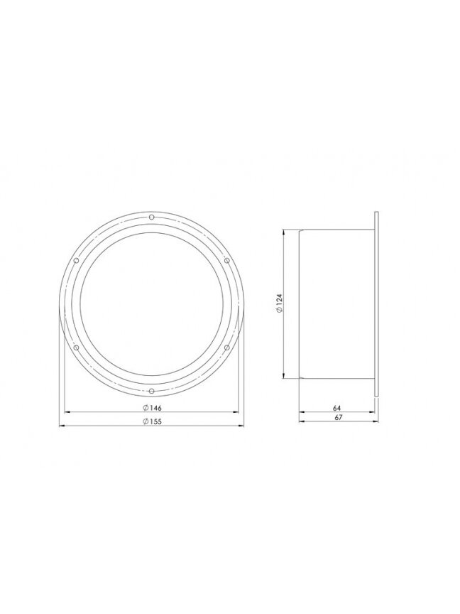 Ventiliacinis adapteris EUROPLAST VF125, D125 1
