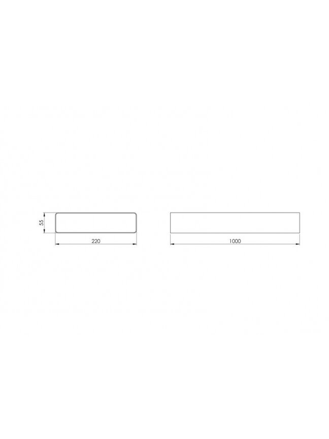 Ventiliacinis kanalas EUROPLAST, 220 x 55 x 1000 mm 1