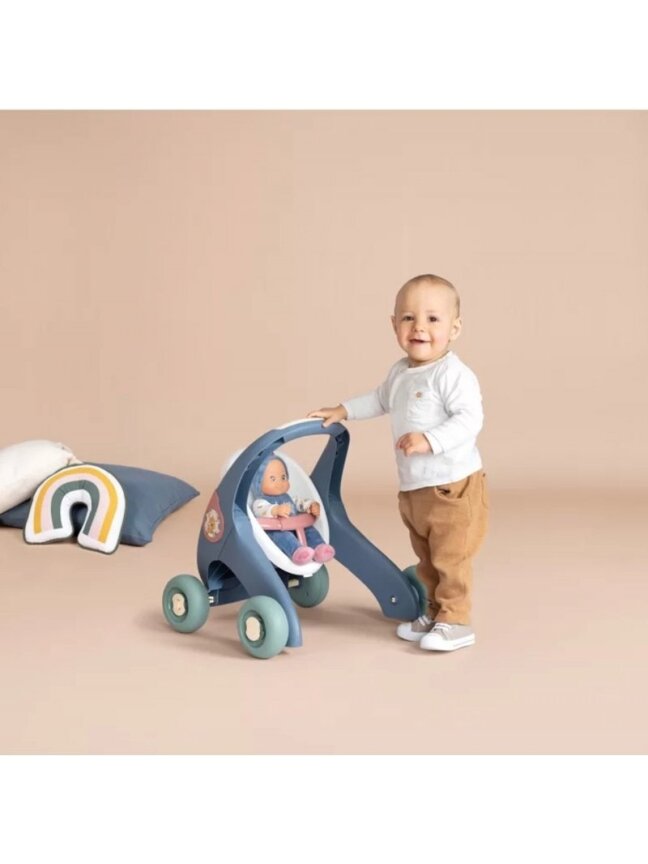 Vežimėlis SMOBY Little Walker 3in1 Kūdikių Vežimėlis + Lėlė 1