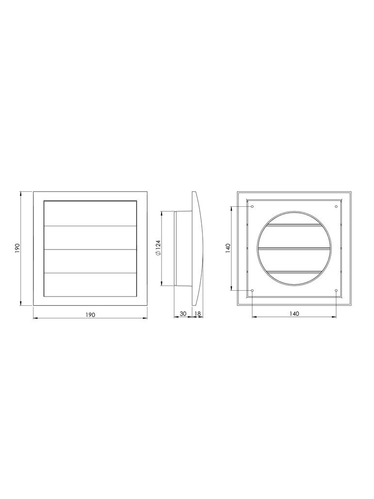 Ventiliacijos grotelės su žaliuzėmis EUROPLAST ND12Z, D125 1 Ventiliacijos grotelės su žaliuzėmis EUROPLAST ND12Z, D125 1
