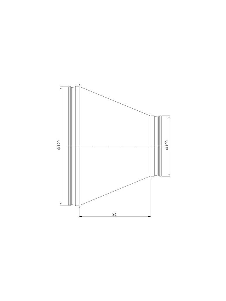 Ventiliacijos tarpmovė EUROPLAST RCL120-100, D120-100 1 Ventiliacijos tarpmovė EUROPLAST RCL120-100, D120-100 1