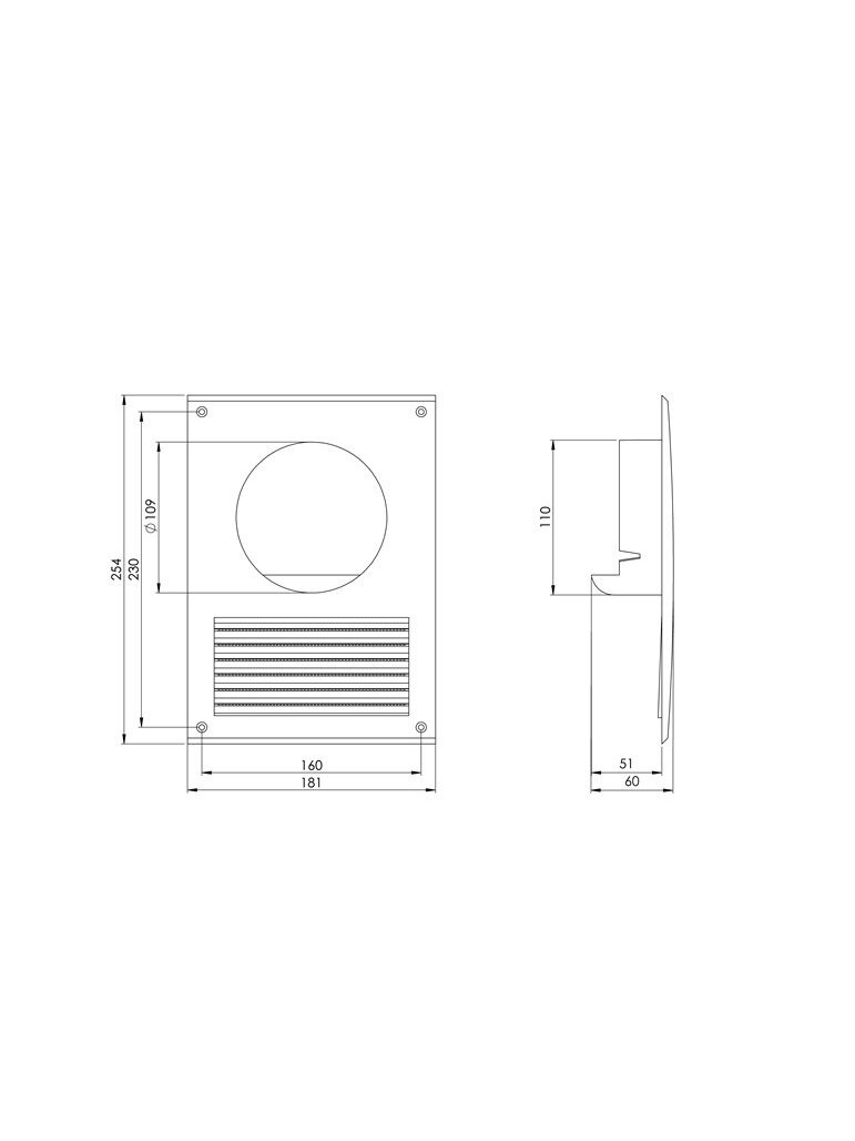 Ventiliacinis adapteris EUROPLAST NA10, D100 1 Ventiliacinis adapteris EUROPLAST NA10, D100 1