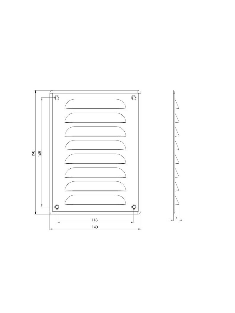 Ventiliacijos grotelės EUROPLAST MR1419ZN, 140 x 190 mm 1