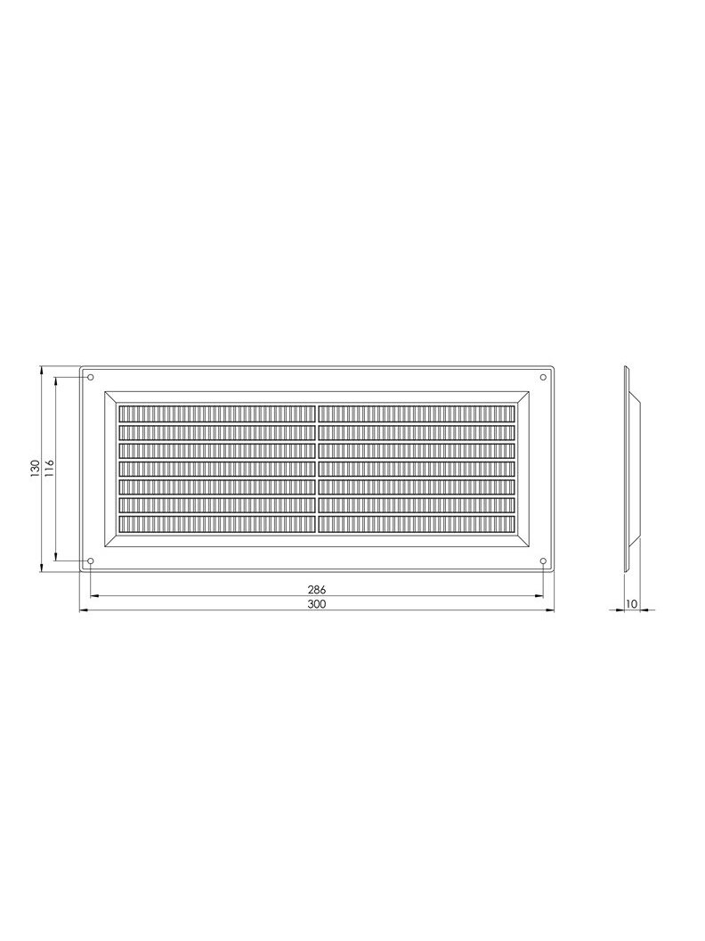 Ventiliacijos grotelės EUROPLAST VR1330P, 130 x 300 mm 1 Ventiliacijos grotelės EUROPLAST VR1330P, 130 x 300 mm 1