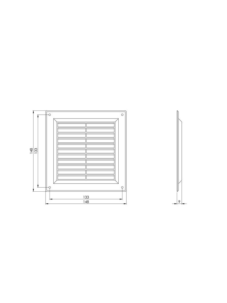 Ventiliacijos grotelės EUROPLAST VR1515P, 150 x 150 mm 1 Ventiliacijos grotelės EUROPLAST VR1515P, 150 x 150 mm 1