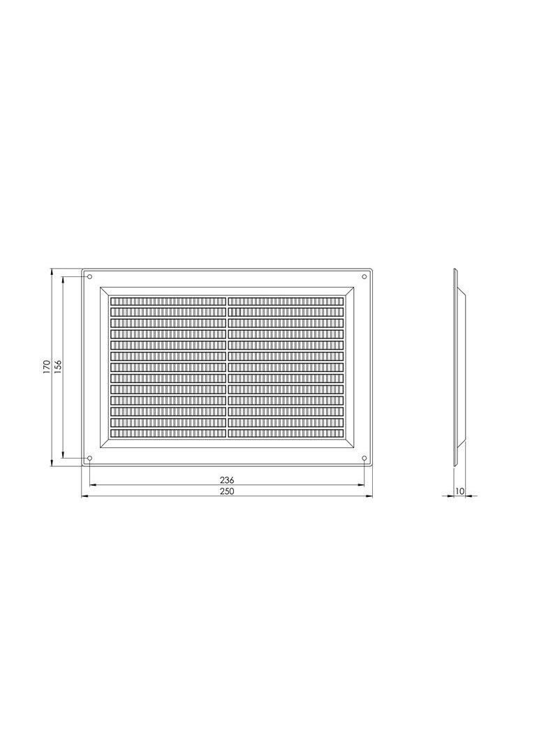 Ventiliacijos grotelės EUROPLAST VR2517B, 250 x 170 mm 1 Ventiliacijos grotelės EUROPLAST VR2517B, 250 x 170 mm 1