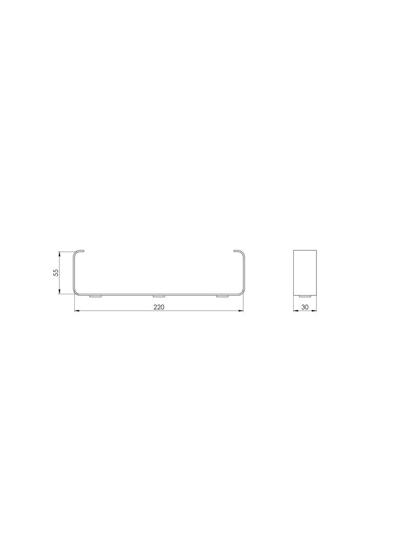 Ventiliacijos kanalų laikiklis EUROPLAST KZ25, 220 x 55 mm 1