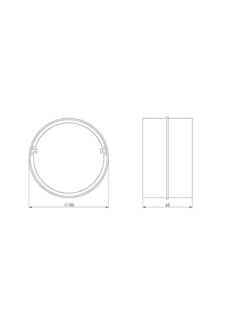 Ventiliacijos tarpmovė EUROPLAST AS100, D100 1