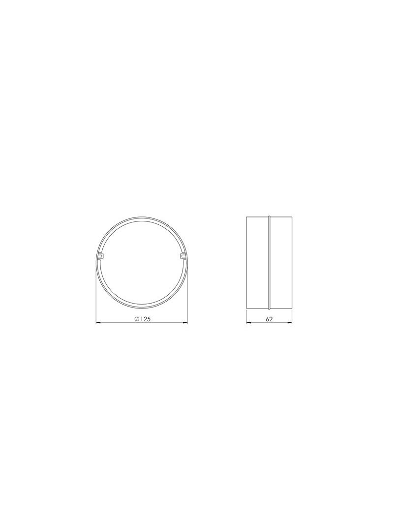 Ventiliacijos tarpmovė EUROPLAST AS125, D125 mm 1 Ventiliacijos tarpmovė EUROPLAST AS125, D125 mm 1