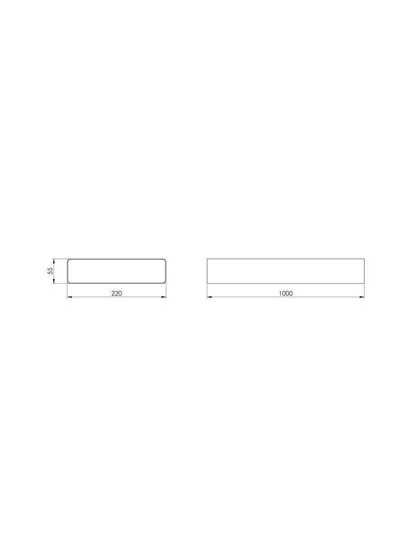 Ventiliacinis kanalas EUROPLAST, 220 x 55 x 1000 mm 1