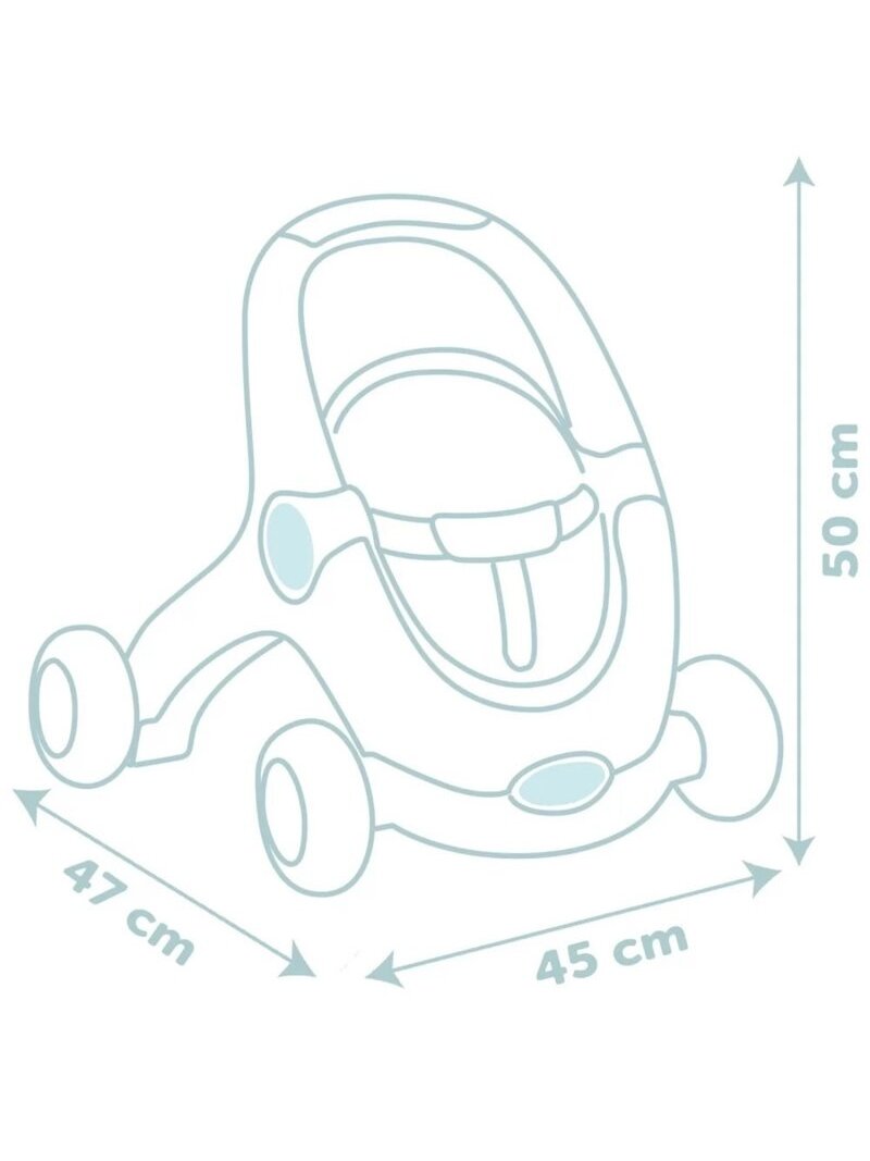 Vežimėlis SMOBY Little Walker 3in1 Kūdikių Vežimėlis + Lėlė 6