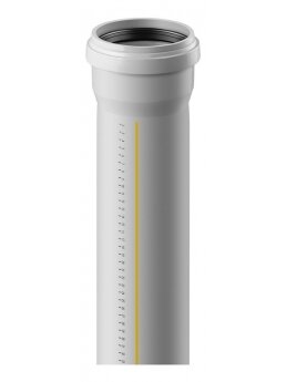 Vidaus kanalizacijos vamzdis Magnaplast, Skolan, Ø58 mm, 2 m 1 Vidaus kanalizacijos vamzdis Magnaplast, Skolan, Ø58 mm, 2 m 1